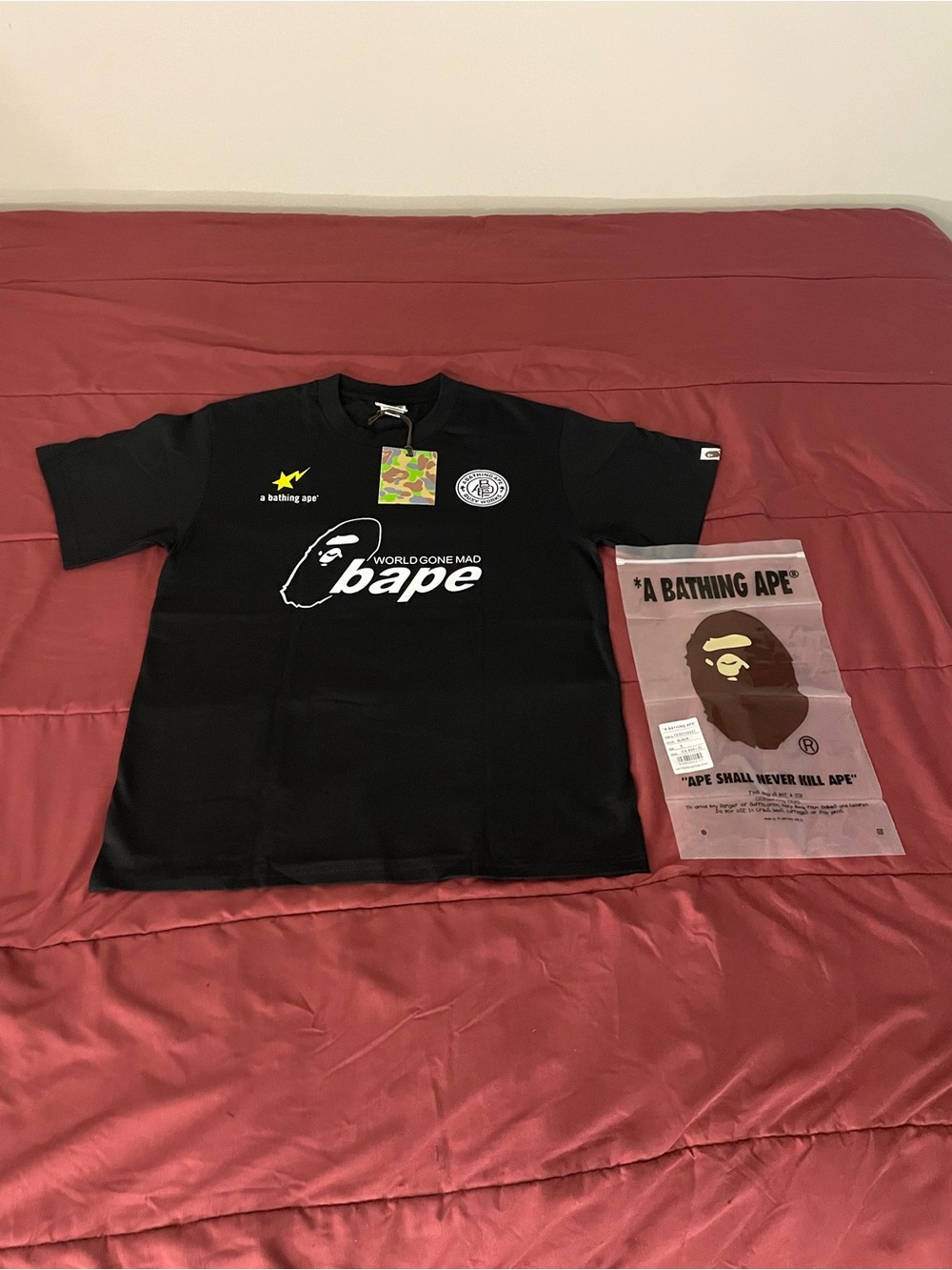 Bape Black Graphic Logo Short Sleeve Tee